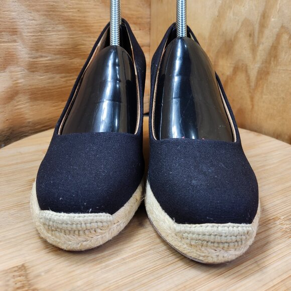 J. Crew Seville Espadrille Wedge Canvas Jute Sole Shoes - Picture 2 of 10